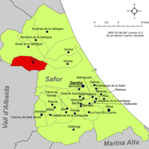 Archivo:Localització de Barx respecte de la Safor