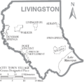 Map of Livingston Parish Louisiana With Municipal Labels