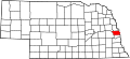 Map of Nebraska highlighting Douglas County