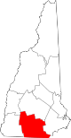 Map of New Hampshire highlighting Hillsborough County.svg