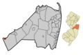 Monmouth County New Jersey Incorporated and Unincorporated areas Allentown Highlighted