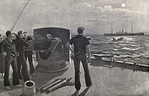 Archivo:On the blockade off San Juan, 1898