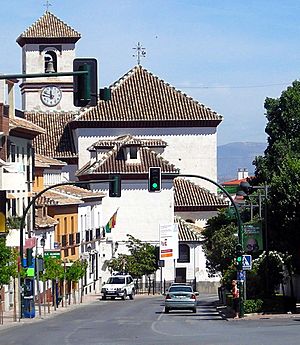 Vista de la Parroquia de la Asunción, en La Zubia