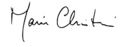 Princess Michael of Kent's signature