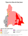 Tipos de clima de San Juan (Köppen)