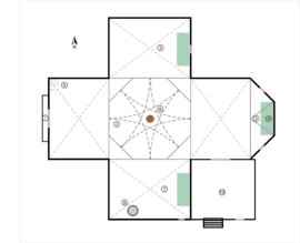 Esquema de la planta de la iglesia