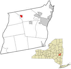 Albany County New York incorporated and unincorporated areas Altamont highlighted.svg
