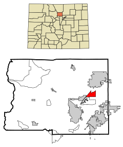 Boulder County Colorado Incorporated and Unincorporated areas Niwot Highlighted.svg
