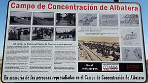 Archivo:Campo de concentración de Albatera - Mural explicativo