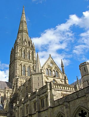 Archivo:Cathédrale Salisbury clocher