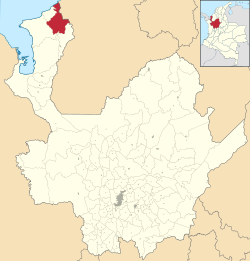 Arboletes ubicada en Antioquia