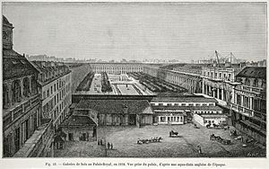 Archivo:Galeries de bois au Palais-Royal, en 1828