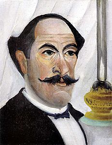 Henri Rousseau - Self-portrait of the Artist with a Lamp