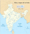 India rivers and lakes map-es