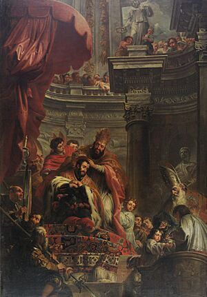 Archivo:Jan Erasmus Quellinus - Crowning of Charles V in Bologna