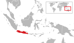 Antigua área de distribución del tigre de Java