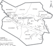 Archivo:Map of Beaufort County North Carolina With Municipal and Township Labels