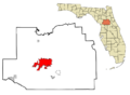 Marion County Florida Incorporated and Unincorporated areas Ocala Highlighted