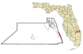 Martin County Florida Incorporated and Unincorporated areas Jupiter Island Highlighted