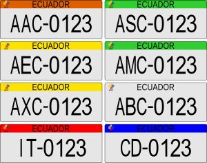 Archivo:Matrículas Ecuador 2014