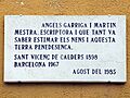 Placa Àngels Garriga de Mata