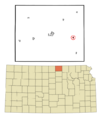 Republic County Kansas Incorporated and Unincorporated areas Cuba Highlighted