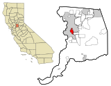 Sacramento County California Incorporated and Unincorporated areas Parkway-South Sacramento Highlighted.svg