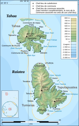 Tahaa and Raiatea topographic map-fr.svg