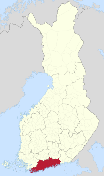 Uusimaa sijainti Suomi