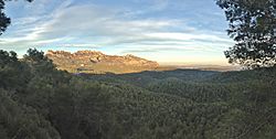 Archivo:Vista de l'espai PEIN "Roques Blanques", amb Montserrat al fons