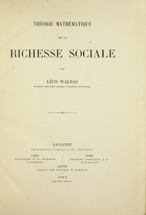 Archivo:Walras - Théorie mathématique de la richesse sociale, 1883 - 5834436