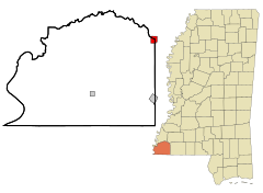 Wilkinson County Mississippi Incorporated and Unincorporated areas Crosby Highlighted.svg