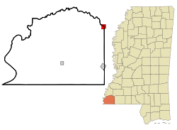 Wilkinson County Mississippi Incorporated and Unincorporated areas Crosby Highlighted.svg