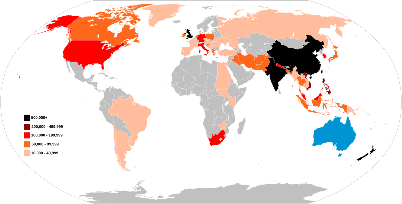 Australian Residents by Country of Birth 2021 Census