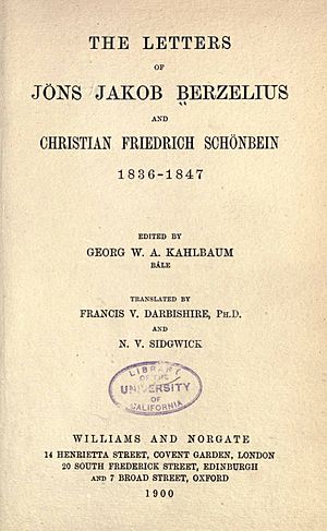 Archivo:Berzelius, Jöns Jacob – Letters of Jöns Jakob Berzelius and Christian Friedrich Schönbein, 1900 – BEIC 10972644