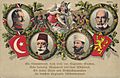 Central Powers monarchs postcard