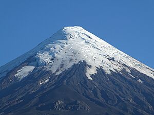 Archivo:Cima del volcán Osorno, con hielo al comienzo de otoño. Región de los Lagos. Chile