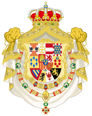 Archivo:Coat of Arms of King Alfonso XIII (Order of Isabella the Catholic)
