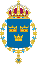 Coat of arms of Sweden (shield and chain)