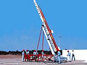 Archivo:Cohete Tauro T-01 en CELPA Chamical