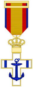 Cross of the Naval Merit (Spain) - Blue Decoration.svg