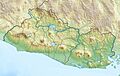 El Salvador relief location map