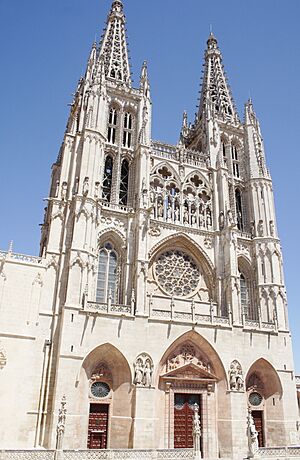 Archivo:Fachada oeste de la Catedral de Burgos Imgn01