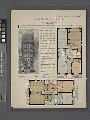 Archivo:Gainsborough Studios, Nos. 222-224 West 59th Street, between Seventh Avenue and Broadway, facing Central Park; First floor plan; Second mezzanine floor plan (NYPL b12647274-465642)