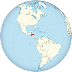Honduras on the globe (Americas centered).svg