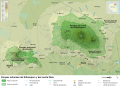 Kilimanjaro and Arusha National Parks map-es