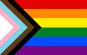Archivo:LGBTQ+ rainbow flag Quasar "Progress" variant