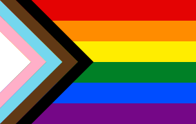 LGBTQ+ rainbow flag Quasar "Progress" variant