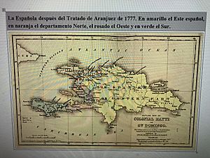 Archivo:La Española después del Tratado de Aranjuez de 1777.