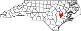 Map of North Carolina highlighting Lenoir County.svg